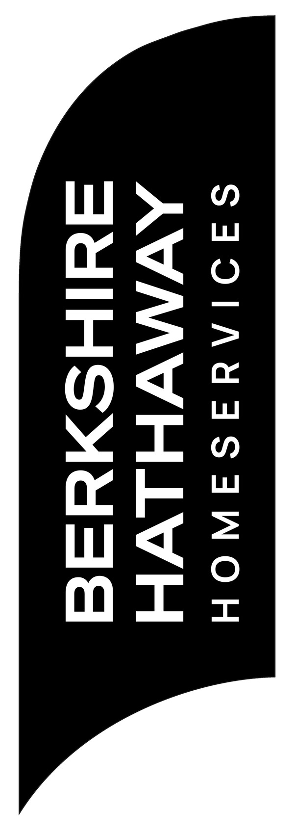 Berkshire Hathaway Home Services Feather Flag only, 7-foot - White Copy